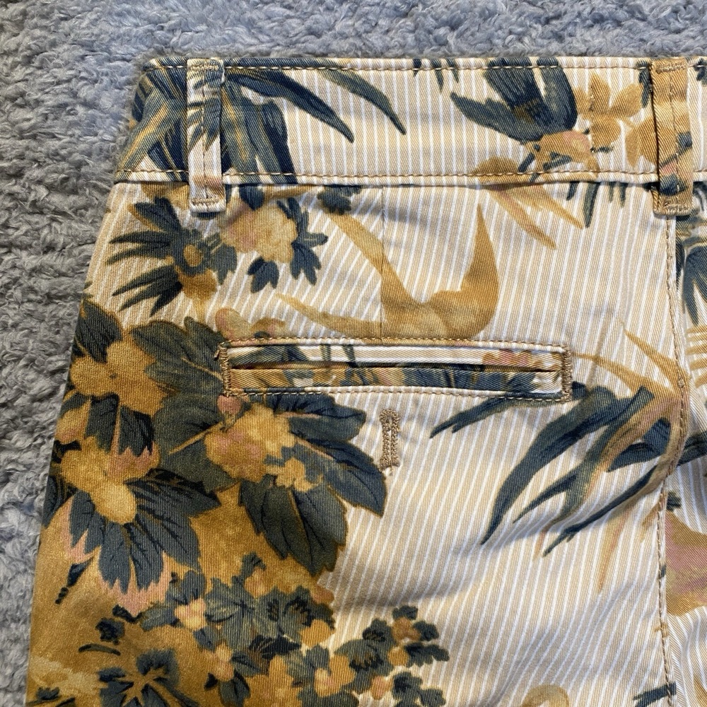 Anthropologie Womens Pants Tropical Floral Print Relaxed Size 25 Straight Beach‎ - Picture 11 of 13